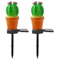 thumbnail image 1 of Luz solar para decoración de jardín, 2 piezas, impermeable, columna de cactus, luz de paisaje, pasillo, jardín, césped, decoración de pasarela, 1 of 5