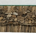 thumbnail image 6 of DecMode 49" x 17" Brown Driftwood Handmade Stacked Collage Coffee Table with Tempered Glass Top and Pedestal Base, 1-Piece, 6 of 14