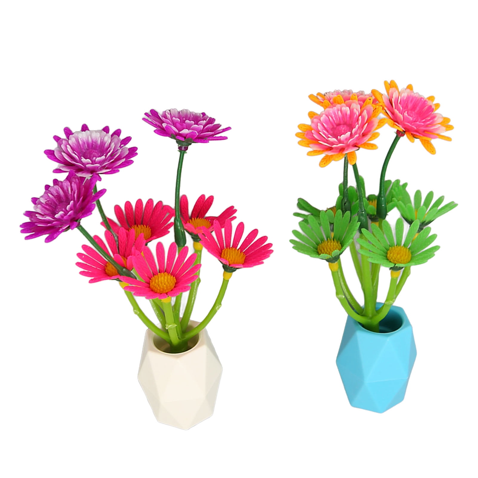 YAHHU Fish Tank Flower Decoration Simulation Luminous Aquarium Artificial Plants Decoration for Fish Tank Accessories, 2 Pieces, Multicolor