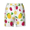 thumbnail image 4 of Lsque Mens Swim Trunks Strawberry and Lemon Pattern - Bathing Suit Compression Liner - Beach Swim Shorts Swimwear - (S-3XL) - Stretch Quick Dry -Small, 4 of 9