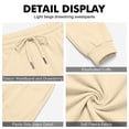 thumbnail image 6 of HKYNLAG Mens Baggy Sweatpants with Pockets Drawstring Elastic Waist Loose Soft Joggers Sweatpants for Workout Running Beige 3XL, 6 of 7