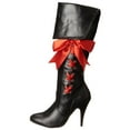 thumbnail image 4 of Ellie Shoes E-418-Pirate 4" Heel Womens Costume Pirate Boot with 3 Ribbons. Black PU / 6, 4 of 8
