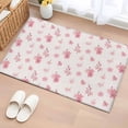 thumbnail image 3 of Spring Floral Front Door Rugs 2x3 ft Watercolor Pink Flowers Modern Farmhouse Small Rug for Entryway Non Slip Washable Bathroom Door Mat Absorbent Floor Mat for Indoor Entrance, 3 of 9
