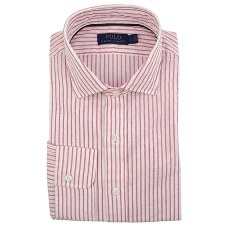 Men's Striped Classic Fit Cotton Linen Long Sleeve Shirt-P-XXL
