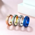 thumbnail image 4 of Anxiety Fidget Relief Spinner Rings for Women 6 mm Stainless Steel Worry Stress Relieve Ring Band Set for Anxiety Women Men Size 5-11, 4 of 6