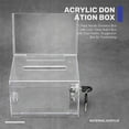 thumbnail image 4 of 1 Pack Acrylic Donation Box with Lock, Clear Ballot Box, 4 of 5