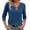 Navy, variant on Women's V Neck 3/4 Sleeve Casual Loose Fit Basic Solid Color T-Shirt Comfortable Daily Wear Top Oversized T-shirts Short Sleeve Crewneck Casual Tops