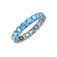 thumbnail image 3 of Blue Topaz 3.4mm Eternity Band 2.72 cttw to 3.36 cttw in 14K White Gold.size 5.5, 3 of 8