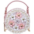thumbnail image 1 of Bolso de hombro redondo de felpa para chico, bolso cruzado, minibolso de mensajero ajustable para niños pequeños, bebés, niñas, rosa WD.WDQZL Hogar, 1 of 5
