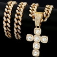 thumbnail image 7 of Iced Out Crystal Cross Miami Cuban Link Chain Necklace For Women Men Luxury Square Rhinestone Cross Choker Necklace Punk Jewelry YY Gift, 7 of 7