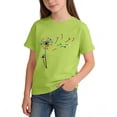 thumbnail image 4 of DJDLJWCJ Teen Girl T Shirts, Summer T Shirts for Girls Cute Printed Lightweight Fashion Tops Girls Short Sleeve Shirts Kids Summer Tops Green 2-4 T, 4 of 5