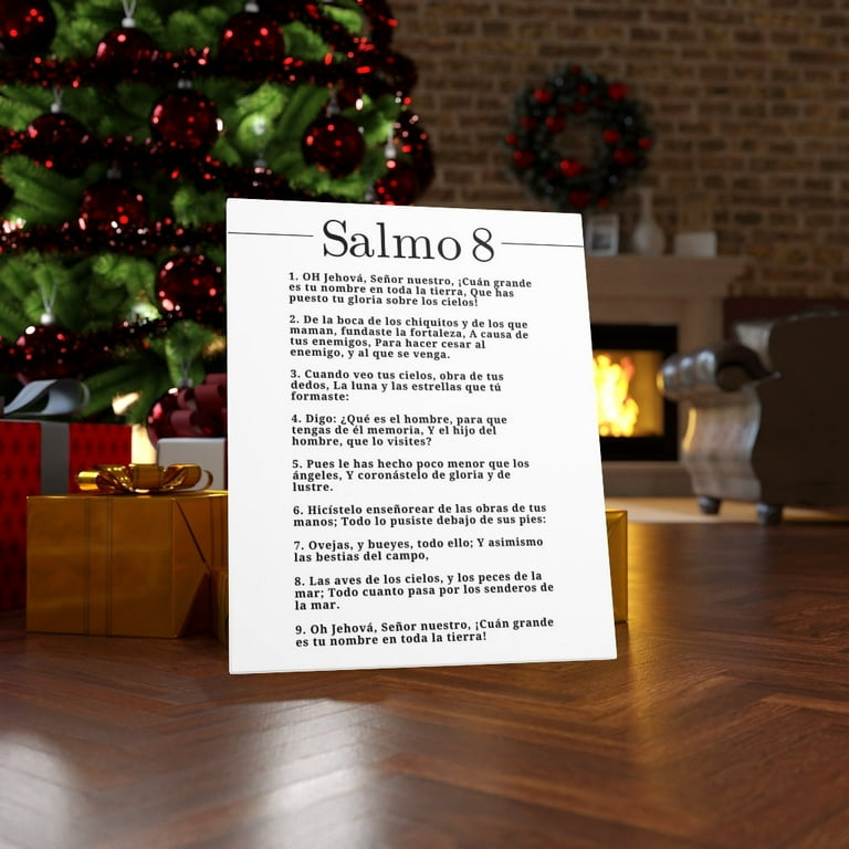 Salmo 8 Impresion De Arte Crist en Blanco Psalm 8 Spanish