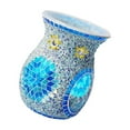 thumbnail image 2 of Mosaic Glass Oil Burner Candle Holder essential oil burner Wax Melt Home Decor Blue, 2 of 6
