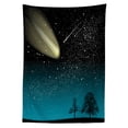 thumbnail image 3 of Ambesonne Galaxy Tablecloth Rectangular Table Cover, Shooting Stars at Night, 60"x90", Petrol Blue and Teal, 3 of 4