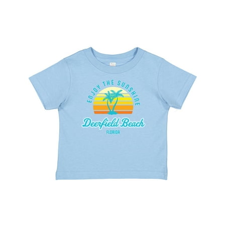 

Inktastic Summer Enjoy the Sunshine Deerfield Beach Florida in Blue Gift Baby Boy or Baby Girl T-Shirt
