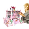 thumbnail image 2 of Casa de juguetes de bricolaje Dollhouse Castle con muebles para niños, 2 of 2