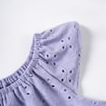 thumbnail image 5 of Fozruso Short Set Girls Outfits Summer Baby Girl's Light Weight Knot Print Sleeveless Top With Ruffled Hem And Short Pants Set,5-6 Years(Purple), 5 of 6