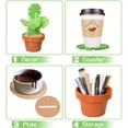thumbnail image 4 of Juego de tapetes para tazas de cactus DIY, juego de 6 piezas, con soporte para maceta, 4 of 6
