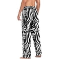 thumbnail image 6 of GZHJMY Zebra Stripes Men's Pajama Pants, Soft and Comfortable Lounge Sleep Bottoms with Pockets, Men's Sleepwear with Custom Print, Medium, 6 of 7
