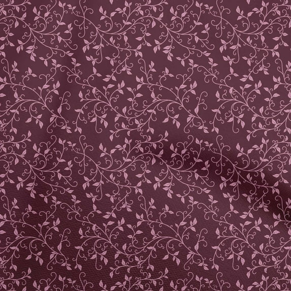 oneOone Cotton Cambric Dark Magenta Fabric Asian Floral Block Sewing Material Print Fabric By The Yard 56 Inch Wide