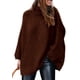 thumbnail image 1 of Suéter PRETTYGARDEN Otoño 2025 Cuello Alto Tejido Grueso Marrón Talle S, 1 of 8