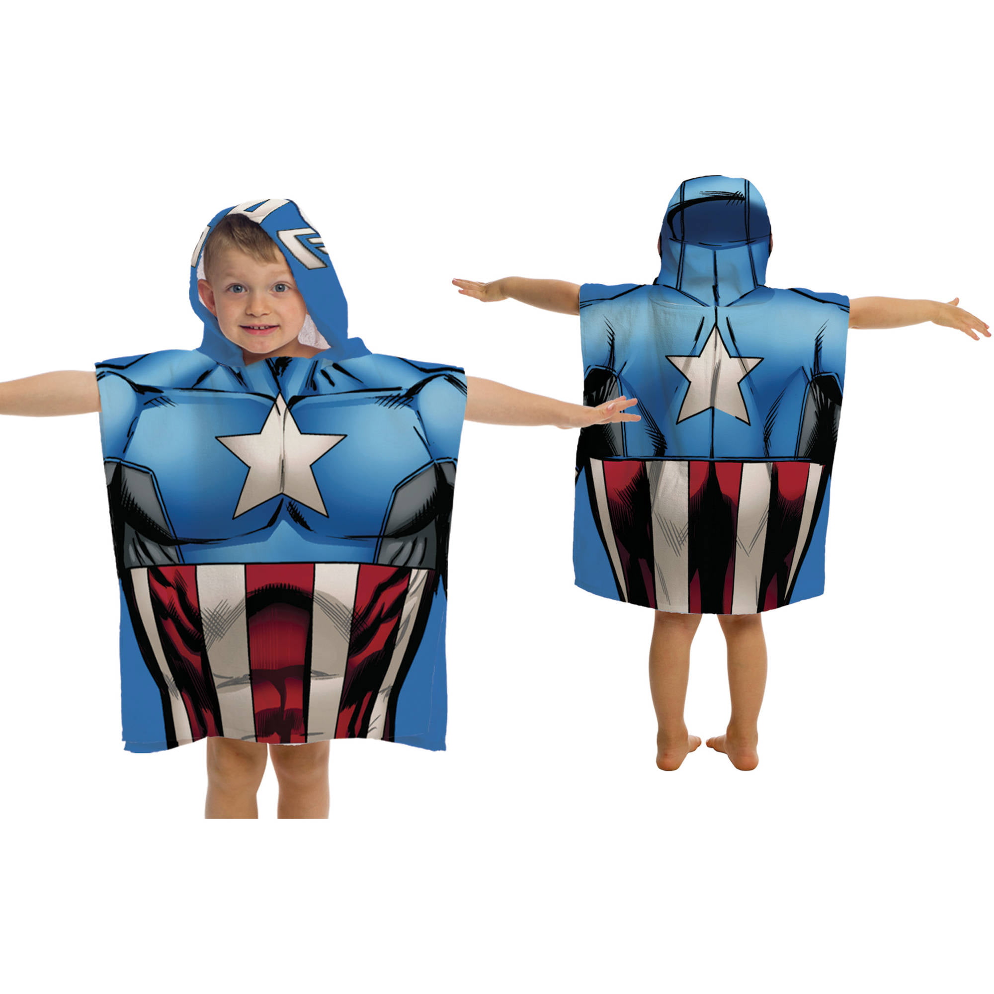 Marvel Captain America Character Hooded Towel - Walmart.com - Walmart.com