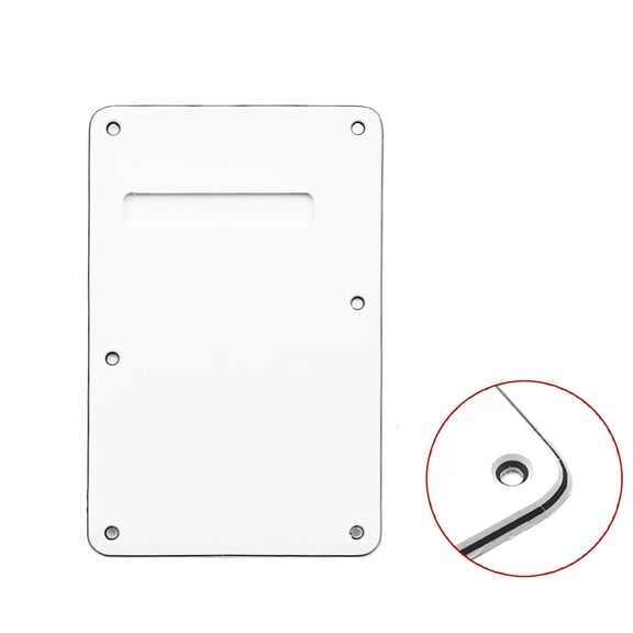 LOOKSEVEN Electric Guitar Tremolo Cover Back Plate Trem Spring Cover For Strat Multicolors-White