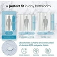 LiBa Fabric Bathroom Shower Curtain Liner, 34" W x 72" H White