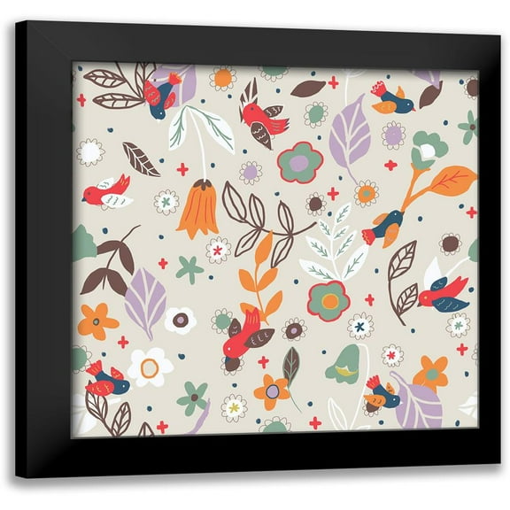 HUE and MI and Sangita 12x12 Black Modern Framed Museum Art Print Titled - Sunshine In Autumn