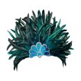 thumbnail image 1 of Tocado de plumas para fiestas temáticas de danza y presentaciones escénicas Cian, 1 of 9