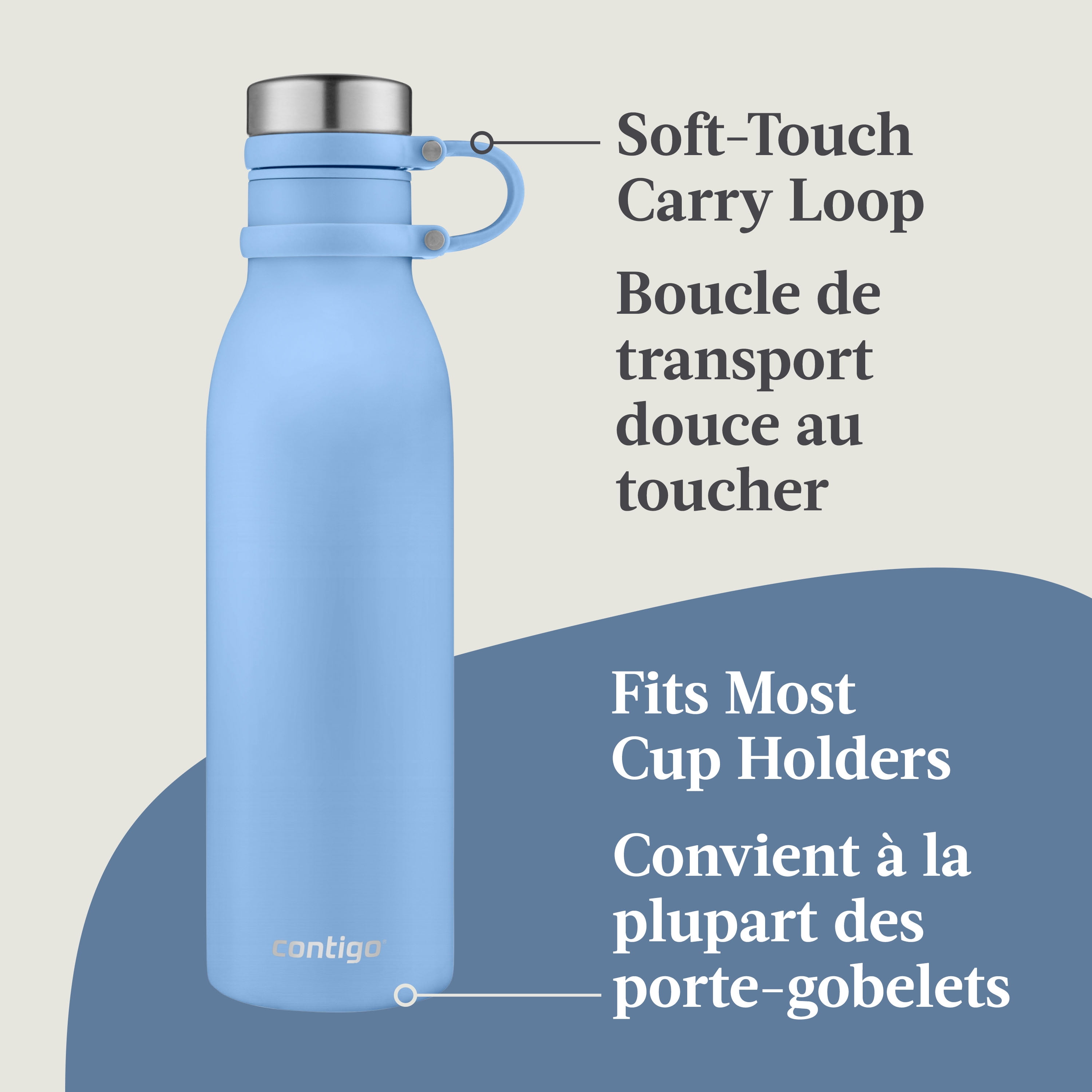 Contigo Matterhorn Stainless Steel Water Bottle, 20 oz (591 ml), Daydream