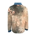 thumbnail image 5 of YUGYXL Women's Long Sleeve Flannel Plaid Shirts Button Down Business Dressy Blouse for Christmas and Casual Wear Khaki Sweatshirts L, 5 of 5