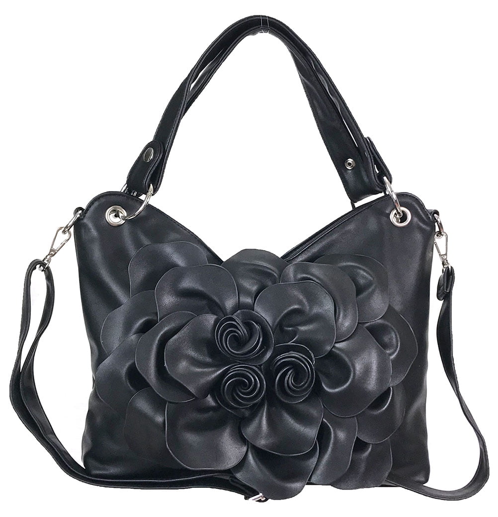 Zzfab Flower Purse Black