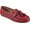 Red, variant on Women's Aerosoles Deanna Moc Toe Kiltie Loafer Red Faux Leather 8 W