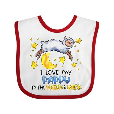 

Inktastic I Love my Pappy to the Moon and Back Cute Sheep Gift Baby Boy or Baby Girl Bib