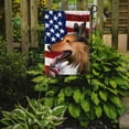thumbnail image 2 of Collie Smooth Dog American Flag Garden Flag, 2 of 3