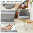 thumbnail image 5 of Matladin Modern Vanity Chair with Back, Silent Wheels, Velvet Desk Chair for Girls, Small Office Chair, Stylish and Comfortable, 5 of 9