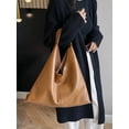 thumbnail image 3 of HLSOHJP Slouchy Hobo Bags for Women Tote Bag Retro PU Leather Crossbody Purse Soft Shoulder Purses 2pcs Work College Handbags, 3 of 7