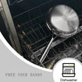 thumbnail image 3 of YeKuKing Tri-ply Stainless Steel Frying Pan Set 8" 10" 12" Large Skillet for Chef's Cookware Set, Induction Oven Dishwasher Safe,, 3 of 9