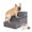 Gray, variant on NAPWAYS Dog Stairs for Small Dogs, 13.5" H, 3-Step Pet Steps for Bed Couch Sofa and Chair, Non-Slip Balanced Pet Ramp for Injured & Senior Pets with Washable Cover and Durable Foam, Beige