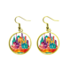 thumbnail image 1 of Catedral de Moscu patron de pintura Ear Dangle Golden Drop Earring Jewelry Mujer Unbranded M, 1 of 3