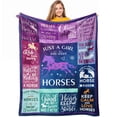 thumbnail image 1 of Manta Loxezom Horse Lover de franela suave, 127 x 102 cm, 1 of 7