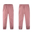 thumbnail image 6 of Pull-On Jogger Sweatpants Boys Girls Fashion Plush Solid Color Keep Warm Windproof Water Proof Outdoor Hiking Ski Pants New Full Length Pants Pinks 15T, 6 of 9