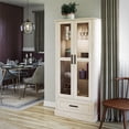 thumbnail image 3 of Ameriwood Home Truman Curio Cabinet with Drawer, White Oak, 3 of 17