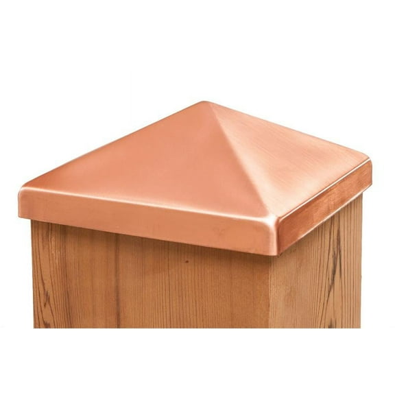 Solid Copper 6x6 Pyramid Post Cap (5-1/2")
