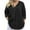 Black, variant on ZyeKqe Plus Size Tops for Women Cotton Linen Long Sleeve Shirts Button up V Neck Casual Loose Fitting Fall Top