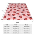 thumbnail image 3 of Fotbe Strawberries Manta de Franela Acolchonada con Estampado, Súper Suave y Esponjosa, Extra Grande para Sofá, Cama, Uso Todo el Año-80"x60", 3 of 7