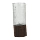 thumbnail image 3 of Jarrón de vidrio con base de madera, centro de mesa, florero moderno, florero minimalista. transparente, 3 of 9