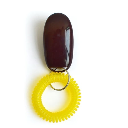 Lightweight Quality with Wrist Strap Mini Making Sound Portable Dog Clicker Dog Toy Dog Whistle Puppy Training Accessories COFFEE