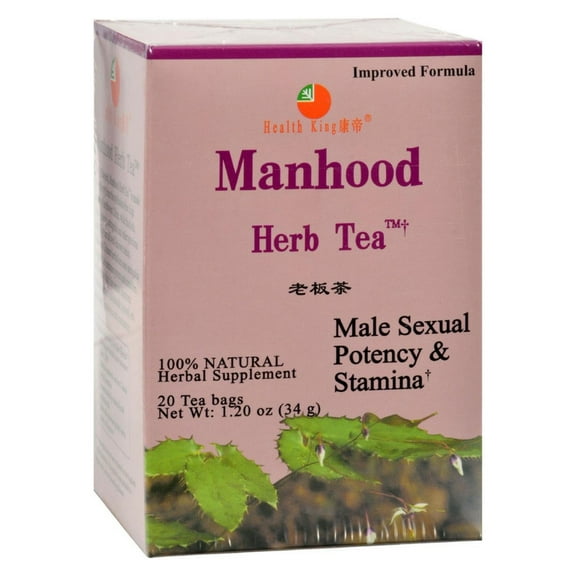 Health King Manhood Herb Tea, Tea Bags, 20 Count